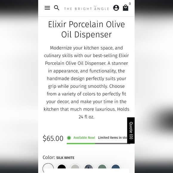 BNIB Elixir Porcelain Olive Oil Dispenser - Picture 6 of 11